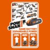 WORX Cordless Lawn Mower with 2 x 20 V Batteries, 34cm, WG779E.2 & WG163E 18V (20V MAX) Cordless Grass Trimmer with Command Feed and 2 Batteries