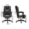 Gaming Chair Lying Massage Lifting Rotatable Armchair Footrest Office Adjustable Swivel Leather Executive Massage Chair