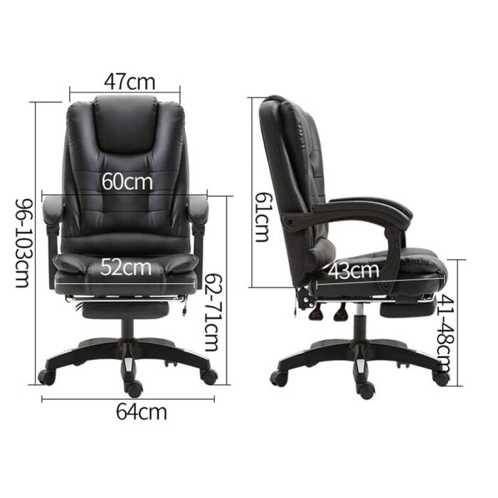 SDFGH Gaming Chair Lying Massage Lifting Rotatable Armchair Footrest Office Adjustable Swivel Leather Executive Massage Chair