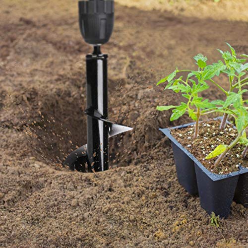 Earth Auger Drill Bit Planter Digger Auger Tool for Outdoor Garden Planting 8 x 30cm