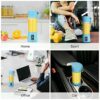 380ml Portable Blender, Mini Blenders Smoothies Shakes Juicer Cup, USB Rechargeable Travel Personal Juicer Mixer for Gym Camping Travel, 2000mAh