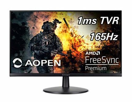 AOPEN 24MV1Y Pbmiipx 23.8" Full HD (1920 x 1080) FPS RTS Gaming Monitor | AMD FreeSync Premium Technology | Up to 165Hz | 1ms | VESA and Tilt Com