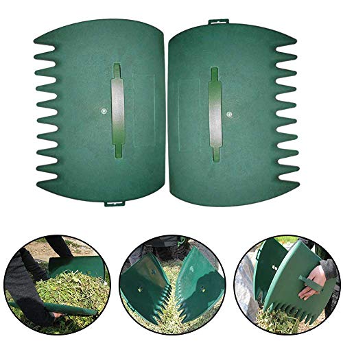 Fiacvrs Leaves Grabber, 2 Pcs Handheld Garden Yard Leaf Grabber Leaf Collector Grabs Grass Grabbers with Leaf Claws Leaf Hand Rake for Garden Lea