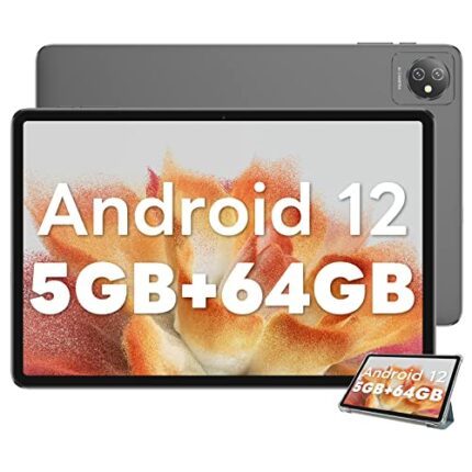 Blackview Tablet Android 12 Tab7 WIFI Tablets 10 Inch, 5GB + 64GB / TF 2TB, Quad Core Processor, 1280×800 HD+ IPS Screen, 6580mAh Battery, Google