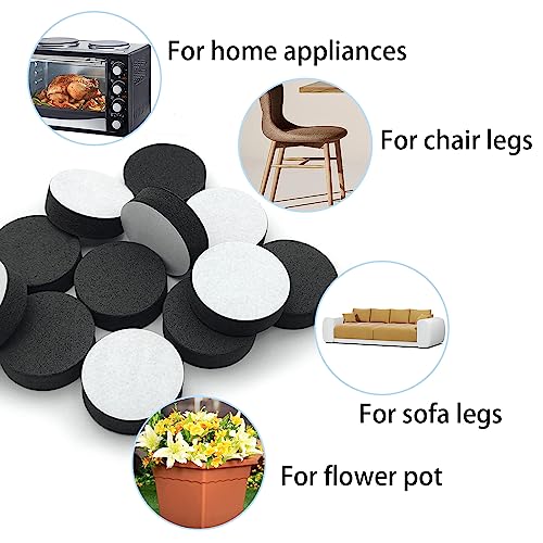 Elezenioc 40PCS Plant Pot Feet, EVA Foam, Black Non-Slip Mat, Thickened Design for Better Drainage, Prevents Staining, Suitable for Outdoor Plant