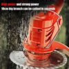 12V Power Grass Trimmer with Battery Powered Lawn Edger, Adjustable Handle and Height Electric Weed Eater Mower for Yard and Garden (Red)