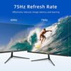 ZFTVNIE 24 inch Computer Monitor Full HD 1920 x 1080P Monitor Frameless IPS Computer Screen 75Hz HDMI VGA Ports VESA Mountable, Monitor for PC PS