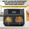 Air Fryer Rack for Ninja Dual Air Fryer Victop 3pcs Layered Dehydrator Rack with Clip and Heighten Feet, Stackable Grilling Rack Multipurpose Coo