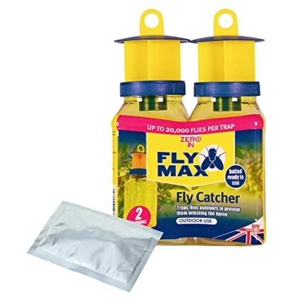 Zero STV336 Fly Catcher (Super Effective, Refillable Insect Attractant for Outdoor Use), Packaging may vary, Yellow, 15.5x7.6x23.5 cm, (Pack of 2
