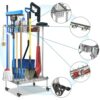Garden Tool Organizer, Garage Tool Rack Storage and Organizer with Wheels for Garden, Shed, Garage - Stainless Steel (medium)