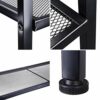AHomyee Bookshelf Ladder, 4-Tier Iron Book Storage Rack Plant Displaying Ladder Shelf Bathroom Rack, Freestanding Bookcase for Home/Office/Balcon