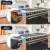 2 Pack Silicone Stove Counter Gap Cover, 63cm/25" Long Kitchen Counter Gap Filler, Heat Resistant Gap Filler Seals Spills Between Counter, Stovet