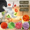 Bear 2L Food Processors 300W Electric Vegetable Chopper Glass Container with 4-304 Stainless Steel Knife for Meat, Smoothie, Onions, Fruit, Veget