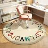 Liveinu Office Chair Mat for Hardwood & Tile Floor, Round Computer Gaming Rolling Chair Mat, Under Desk Low-Pile Rug, Large Anti-Slip Floor Prote
