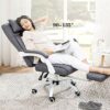 MU Swivel Office Chair with Adjustable Height Headrest Executive Chairs Home Office Furniture Swivel Office Chair Faux Leather Computer Desk Chai