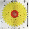 16PCS Window Fly Traps, Sunflower Style Window Fly Stickers, Fruit Fly Trap Insect Flies Wasp Pest Killer - 4 Packs x 4 Traps Each Package