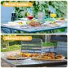 Ainiv 2 PCS Air Fryer Racks Compatible with Ninja Dual AF300UK AF400UK, Layered Dehydrator Rack, Skewer Rack with 4 Skewers, 304 Stainless Steel