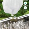 Abimars Garden Fleece Bags for Plants large, 2 Pack 1.5 x 1.5m 80gsm Horticultural Fleece for Plants, Plant Fleece Frost Protection Jackets, Non-