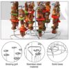 Swetup Skewer Stand, Stainless Steel Skewer Rack for Instant Pot 8 Qt Air Fryer Accssories, Kebab Stand Accessories for Ninja Foodi Air Fryer, Ai