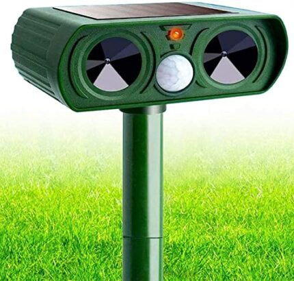 Cat Repellent, Cat Deterrents for Gardens, Ultrasonic Fox Repellent, Solar Powered Waterproof, Outdoor Animal Repeller, Cat Scarer for Squirrels,