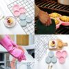 2 Pcs Air Fryer Egg Mould Air Fryer Muffin Tray Air Fryer Cake Moulds for Air Fryer Baking Cooking Accessories Silicone Egg Mould for Air Fryer S