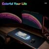 UCINNOVATE RGB Acrylic Computer Keyboard Stand, Mini LED Backlit Keyboard Stand Tray, 60% Gaming Keyboard USB Interface Titled Keyboard Stand for