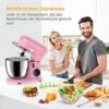 AILESSOM 3-IN-1 Electric Stand Mixer, 660W 10-Speed With Pulse Button, Attachments include 6.5QT Bowl, Dough Hook, Beater, Whisk for Most Home Co