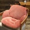 LUKEO Cute Fluffy Seat Chair Cushion Home Office Chair Backrest Lumbar Pillow Tatami Floor Cushion Puff Children's Sofa Cushion Stool (Color : bl