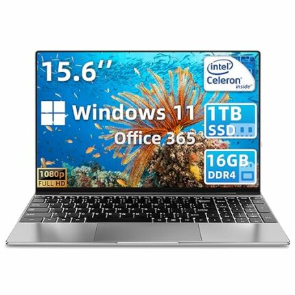 iSTYLE 15.6 Inch Laptop Windows 11, 16GB RAM 1T SSD, 1080P Display Full HD Laptop PC Notebook Celeron N5095, Dual Band WiFi, USB 3.0, Mini HDMI,