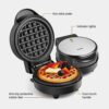 VonShef Mini Waffle Maker – Waffle Iron 600W with 12.5cm Non Stick Plates, Single Belgian & American Waffle Machine, Keto Chaffle Maker, Snacks &