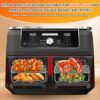 VRINO Air Fryer Accessories,Set of 8 for 【Ninja AF400UK 9.5L】 Tower T17088-8.8in Larger Size-Premium Silicone Air Fry Liners,ninja Dual Air Fryer
