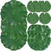ZAUGONTW 12 Pieces Realistic Lily Pads Leaves, Artificial Floating Foam Lotus Leaves, Water Lily Pads Artificial Foliage Pond Decor for Pond Pool