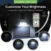 30W LED Security Lights with Motion Sensor, 2400LM Dimmable LED Floodlights Outdoor IP65 Waterproof, 3000K-6500K with Adjustable 3 Head, Remote C