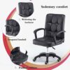 WALNUT Computer Chair Reclining Lunch Break Chair Office Home Comfortable Chair Ergonomic Fixed Armrest (Color : D)