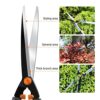 AIRAJ Lightweight Hedge Shears(600mm),with Ergonomic Lightweight Anti-Slip Handles and Razor-Sharp Blades,Professional Garden Shears for Hedges,
