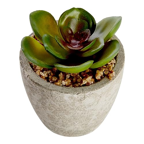 Juvale Artificial Succulents 6 Pack - Cactus Plants with Grey Pots - 4 inch