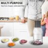 Yum Crispy Handheld Food Chopper, Manual Food Chopper Hand Chopper Dicer Salad Vegetable Chopper Onion Chopper and Slicer Stainless Steel Sharp C