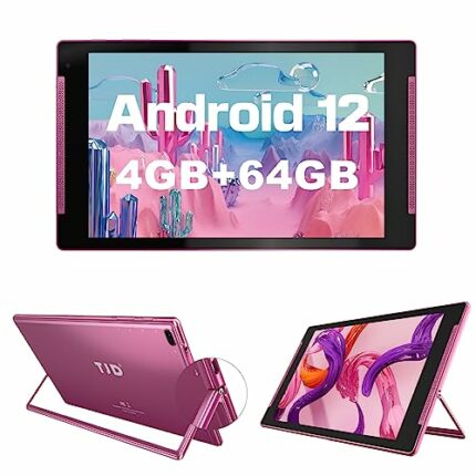 10.1 inch Tablet, Android 12 Tablets with Stand, 4GB RAM,64GB ROM (512GB Expandable Storage), 6000mAh, HD IPS Screen, 2MP Front+8MP Rear Camera,