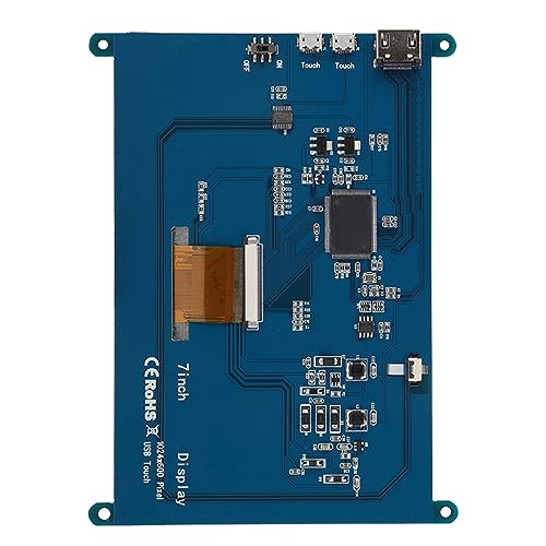 Bewinner 7 Inch HDMI LCD HD Touch Screen, 1024x600 Capacitive Monitor for Raspberry Pi, 5 Touch Points Professional Monitor for Raspberry Pi 3/2/
