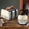Russell Hobbs 23548 Emma Bridgewater Toaster, Black Toast 4 Slice Toast and Marmalade, 1500 W
