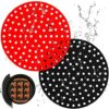 2 Pieces 8.0 Inch of Non-Stick Air Fryer Lining Air Fryer Accessories Reusable Air Fryer Silicone Air Fryer Pad Anti-Stick Food Tools Suitable fo