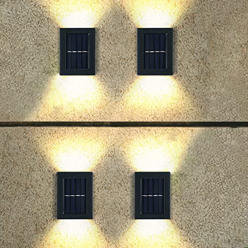Febelle Solar Wall Lamps Up and Down Solar Wall Light Waterproof Solar Powered Front Door Light Outdoor LED Step Lights for Garden, Courtyard, Pa