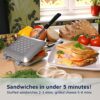 Toasted Sandwich Maker - Panini Press or Grilled Cheese Maker -Stove Top Toastie Non-Stick Ideal for Indoors and Outdoors by Jean Patrique