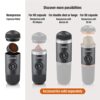 WACACO Nanopresso Portable Espresso Maker, Upgrade Version of Minipresso, 18 Bar Pressure, Extra Small Travel Coffee Maker, Manually Operated, Co