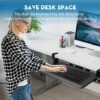 SONMINDRC Keyboard Tray Under Desk，Sturdy C Clamp Mount System,26.3" x 11" Slide-Out Computer Keyboard Drawer，Fits Full Size Keyboard and Mouse,f