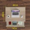 JYJZHX Computer Desk Writing Study Table with Side Drawers Classic Home Office Laptop Desk Wood Notebook Table