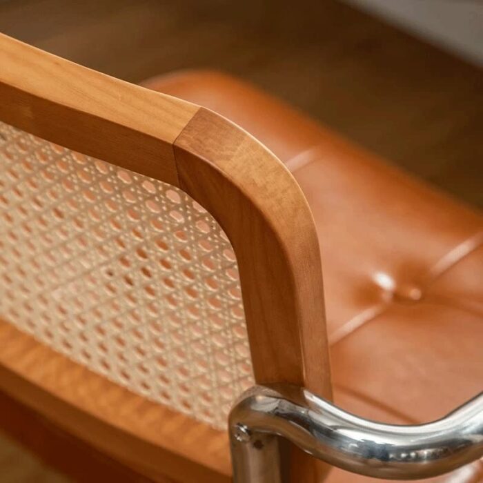 office chair gaming chair computer chair Rattan Computer Chair Retro Rotating Chair Comfortable Study Desk Seat Breathable Armrest Office Furnitu