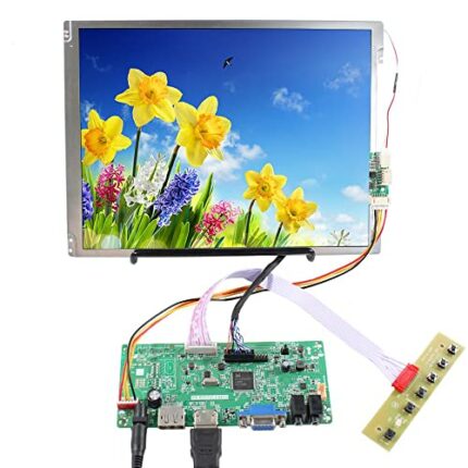 FanyiTek 10.4 inch 800x600 4:3 TFT LCD Screen and HDMI DP VGA LVDs Controller Board, G104SN03 V1 Replacement Display