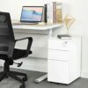 YITAHOME Fully Assembled 3-Drawers Rolling File Cabinet - Lockable Drawers, Home Office Mobile Filing Cabinet with Wheel, Under Desk File Cabinet