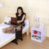 ZCMEB Folding Computer Desk, Height-Adjustable, Space-Saving Home Office Desk Working Table